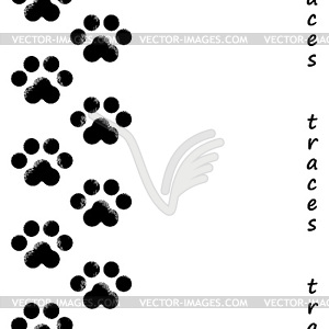 Footprints of animal - vector image