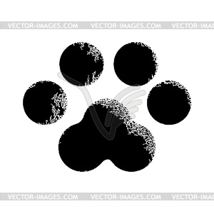 Paw print animal, - vector clip art