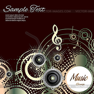 Background music, abstraction - vector clipart