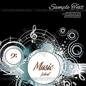 Background music, abstraction - vector clipart