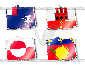 Set of flags - vector image