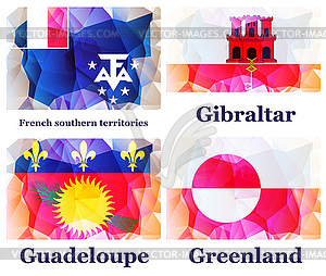 Set of flags - vector image