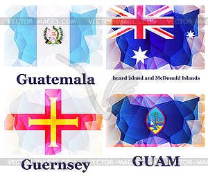 Set of flags - vector image