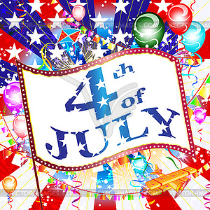 Fourth of July, independence day - vector image