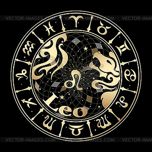 Gold sign of zodiac - vector clipart