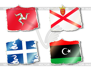 Set of flags - vector clipart