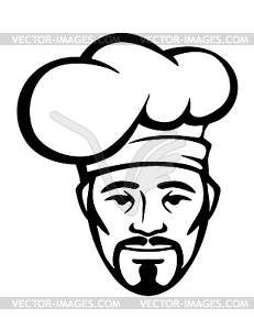 Испанец шеф-повар в белом токе - векторное изображение EPS