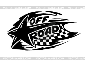 Off Road motor sport event icon - vector image