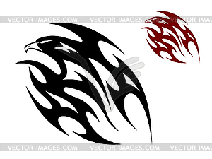 Tribal bird tattoo - vector image