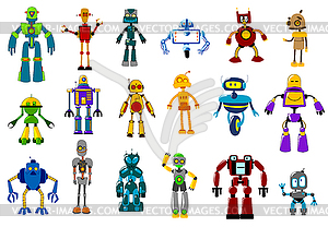 Киборги, роботы и пришельцы набор - векторный клипарт