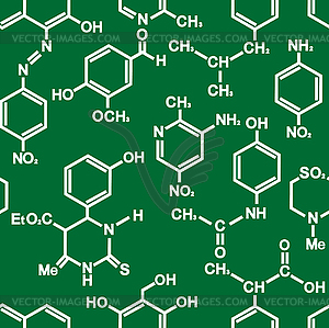 Chemistry organic seamless pattern - vector clip art