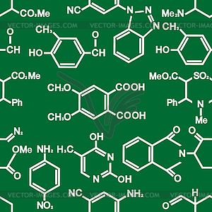 Chemistry seamless background pattern - vector clipart