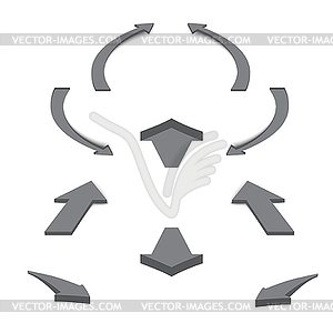 Arrows icons set. white background - vector clipart / vector image