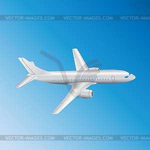 Airplane top view - vector clip art