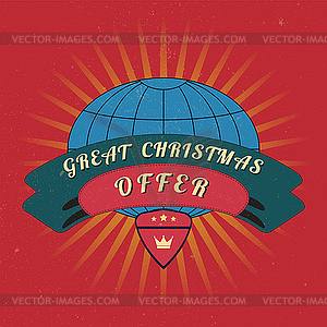 Christmas sale design template - vector image