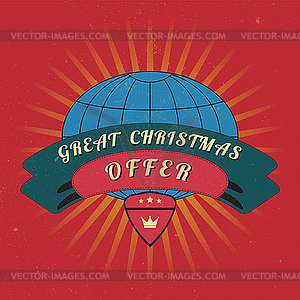 Christmas sale design template - vector image