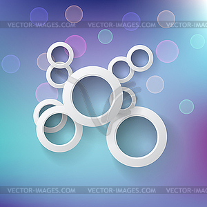 Abstract background with round shapes and light - vector clipart