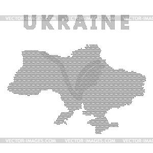 Ukraine map with gray dot - vector clipart