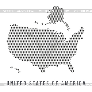 Dotted USA map - vector image