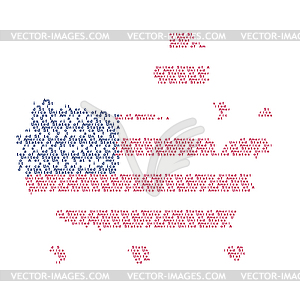 United states of America map words - vector clipart / vector image