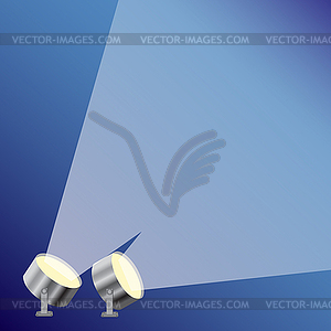 Bright spotlight - vector image