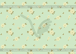 Seamless background with flowers  - vector image