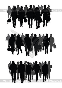 Silhouettes of people - vector clipart