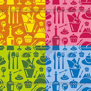 Restaurant patterns - vector clipart / vector image