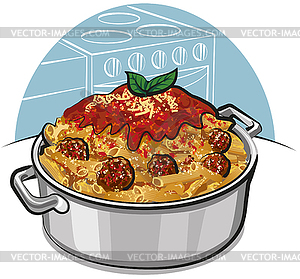 Rigatoni pasta - vector image