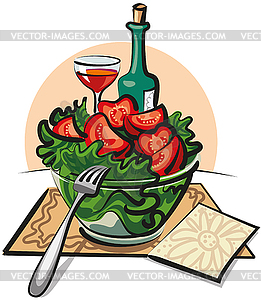 Vegetable salad - vector image