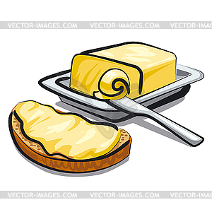 Fresh butter - vector clipart