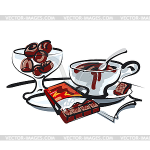 Hot chocolate - vector clipart / vector image