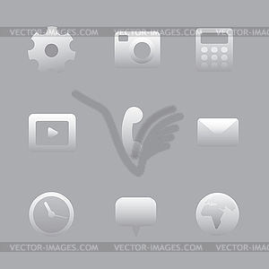 Interface icon set - vector image