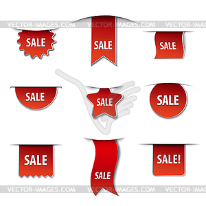 Sale banners - color vector clipart