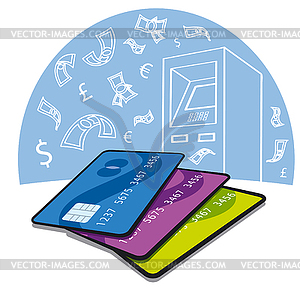 Credit cards - vector EPS clipart