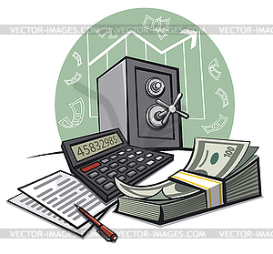 Financial accounting - vector image