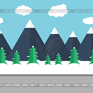 Winter landscape - vector clip art