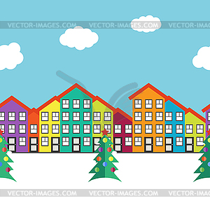 Christmas winter landscape - vector clipart