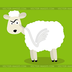 Funny sheep - vector clipart