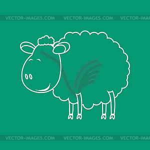 Sheep sketch - vector clipart