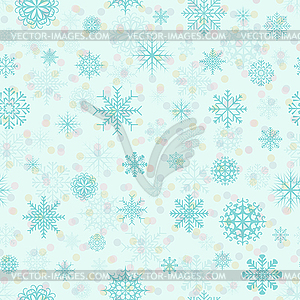 Pattern with snowflakes - vector clipart / vector image