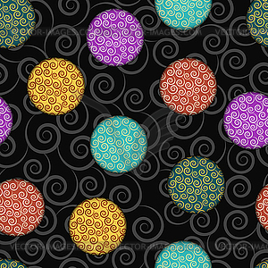Шаблон с разноцветными шариками - цветной векторный клипарт