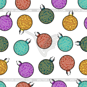 Шаблон с разноцветными шариками - векторизованное изображение клипарта