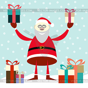 Smiling Santa Claus - vector image