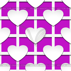 Hearts with shadow - vector clip art