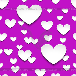 Hearts with shadow - vector image