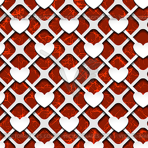 Hearts with shadow - vector image