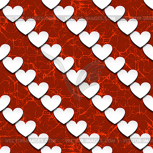 Hearts with shadow - vector clip art