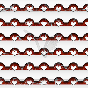 Hearts with shadow - vector image