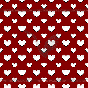Hearts with shadow - vector clipart